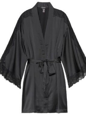 Victoria's Secret Satin Robe with lace details